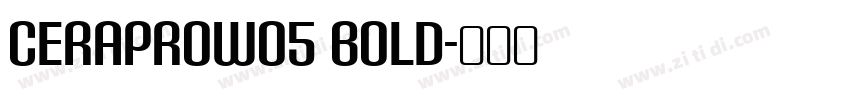 CeraPROW05 Bold字体转换
